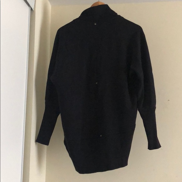 Wilfred Sweater Shrug in Black and Light Taupe - Picture 2 of 7